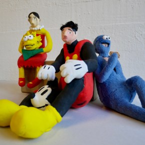 Maskottchen machen Mittagspause